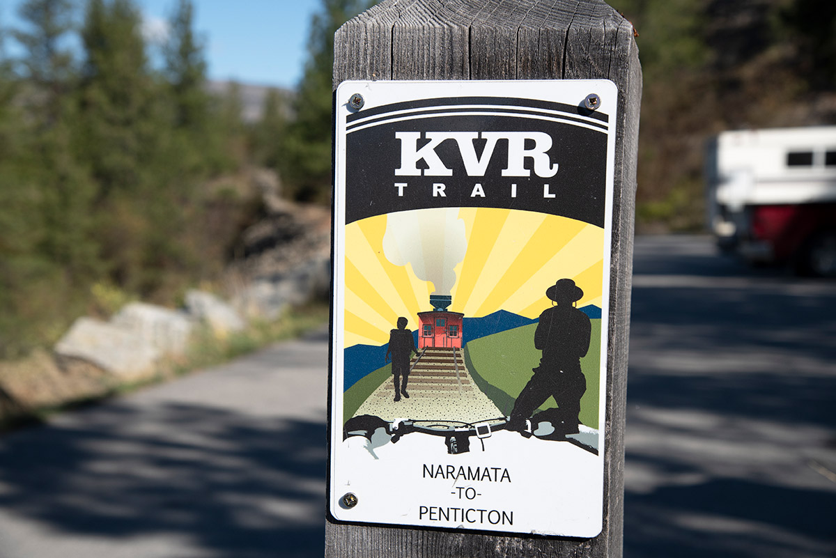 Kettle Valley Railway Trail sign, BC