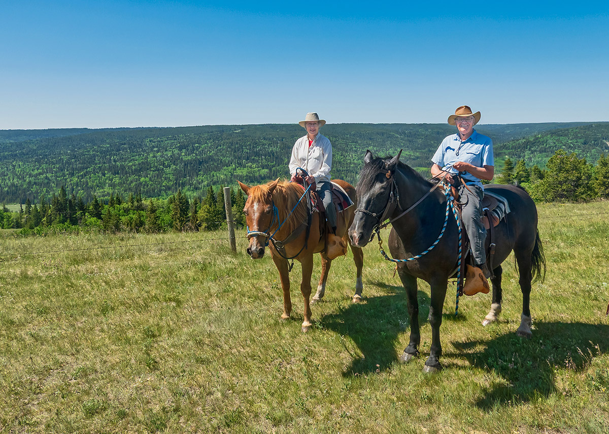 Horseback ride, Reesor Ranch, Cypress Hills, Saskatchewan
