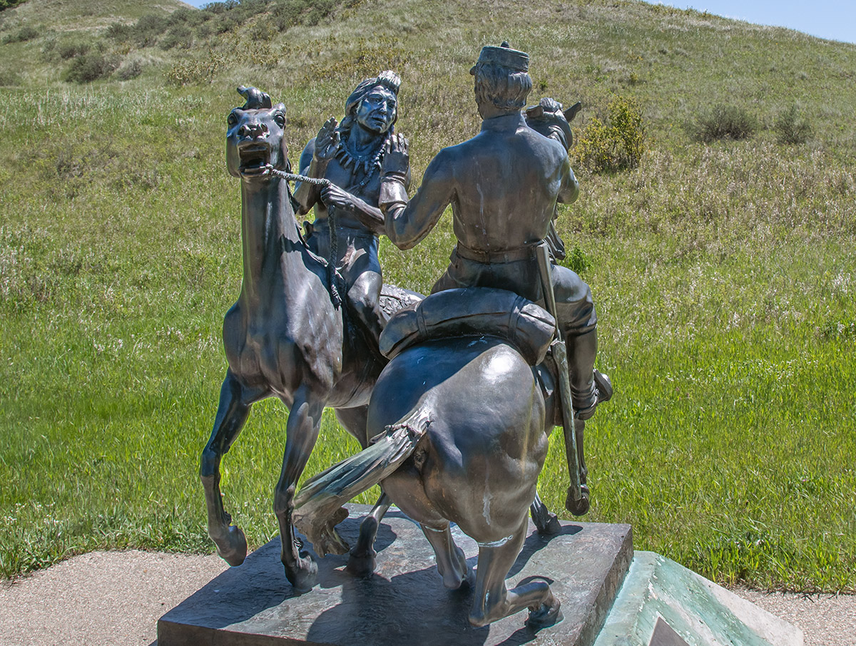 Statue representing friendship, Fort Walsh National Historic Site, SK