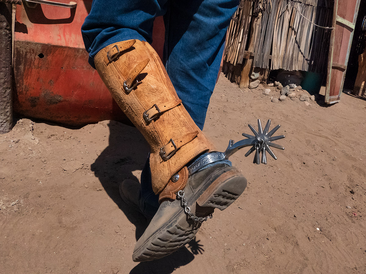 Chaps for horseback riding, Mexico.