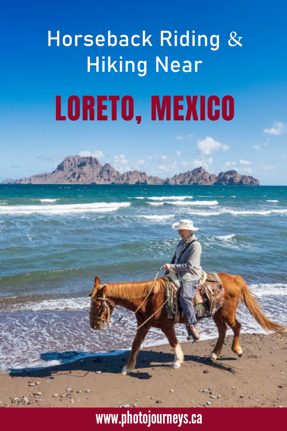 Pin for post on Horseback Riding and Hiking near Loreto, Mexico on Photojourneys.ca