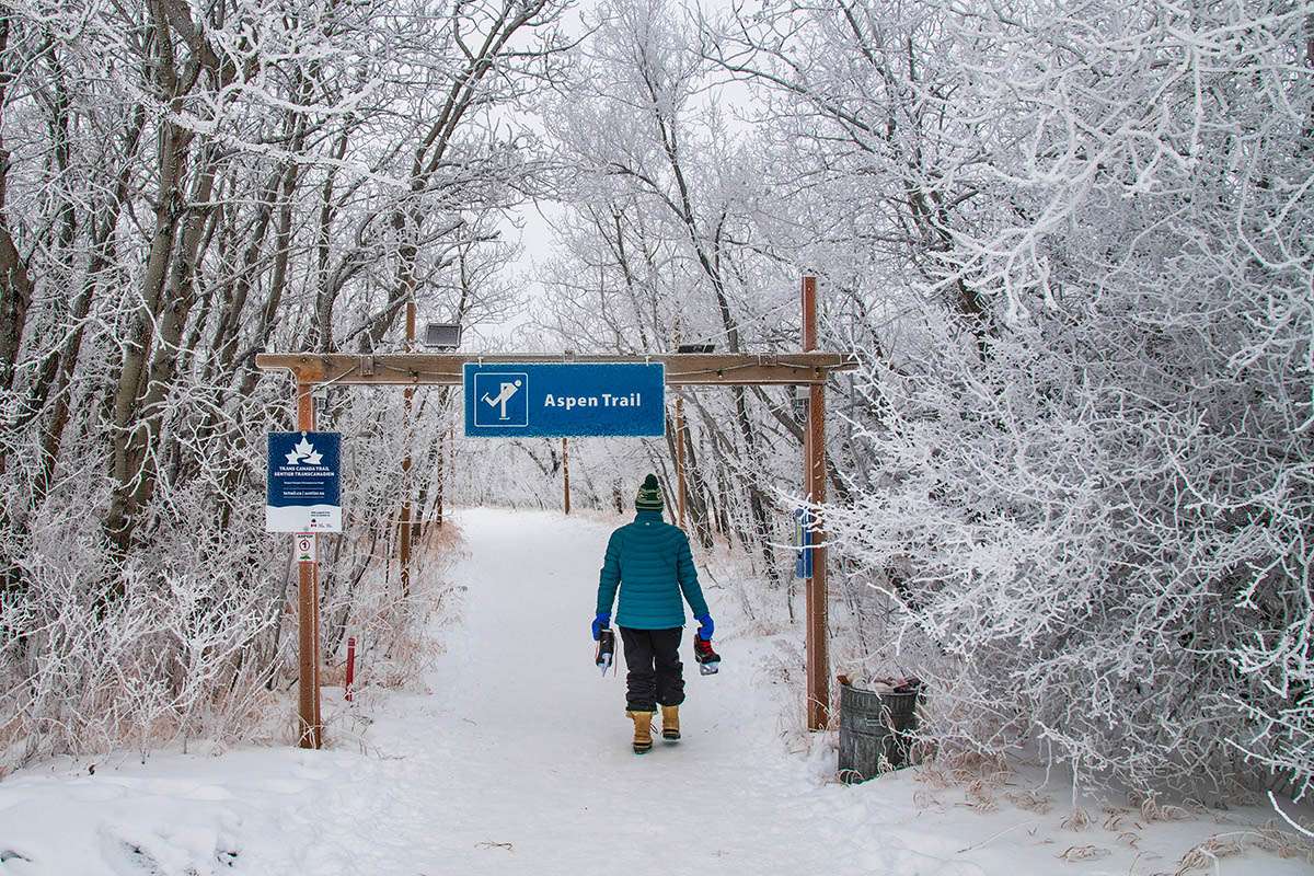Trail to skating rink, Saskatchewan