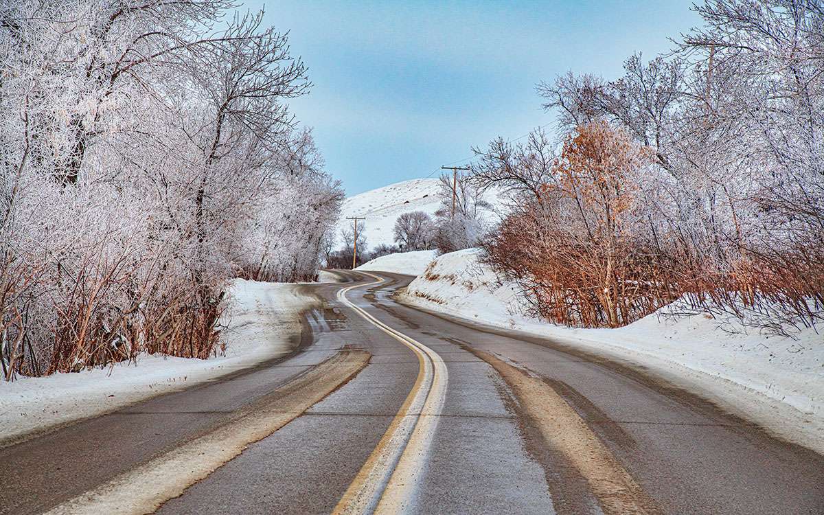 Driving through the Qu’Appelle Valley.