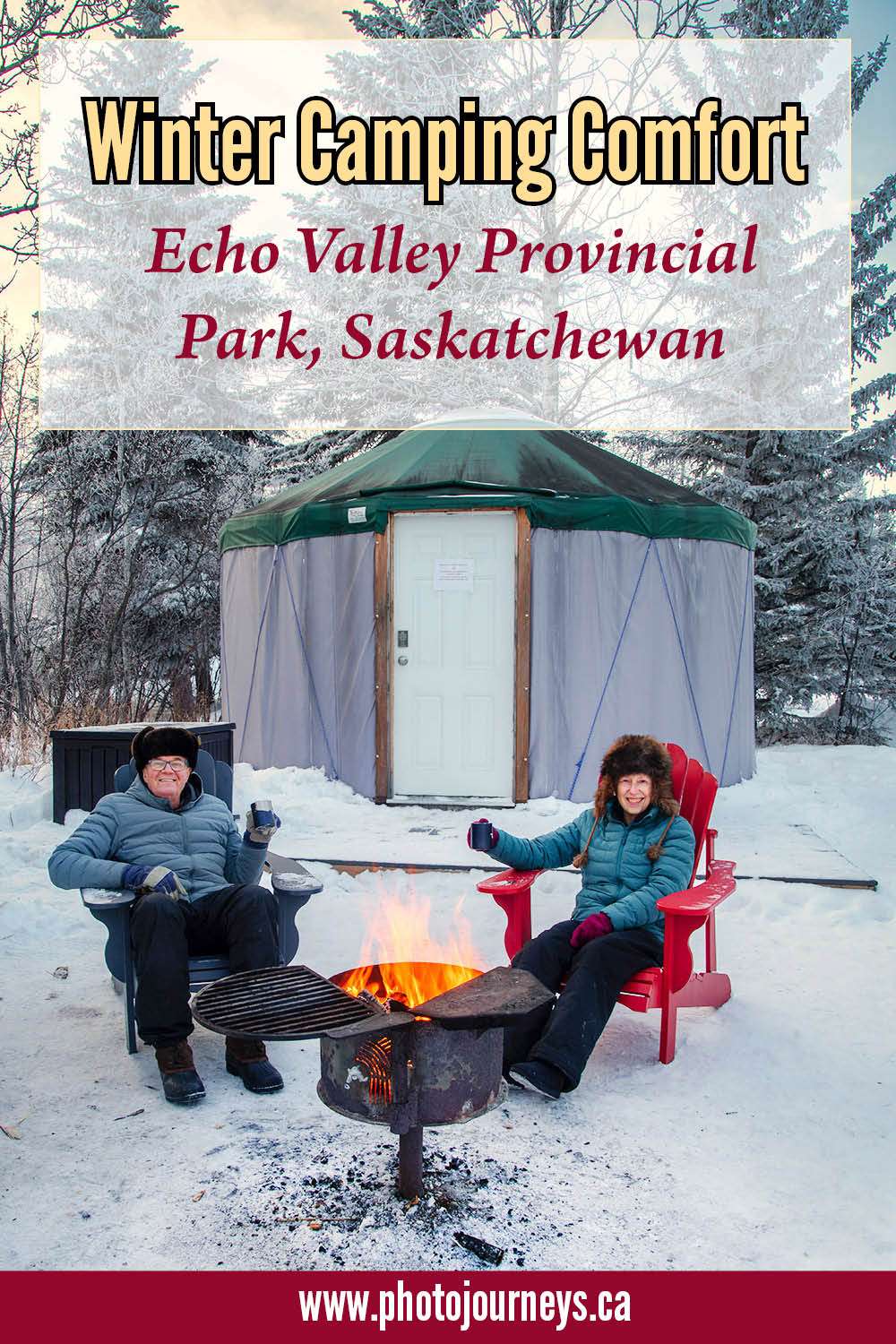 PIN for winter camping comfort in Echo Valley Provincial Park, Saskatchewan