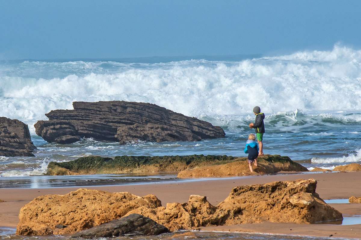 Shoreline along the Algarve coast, Portugal
