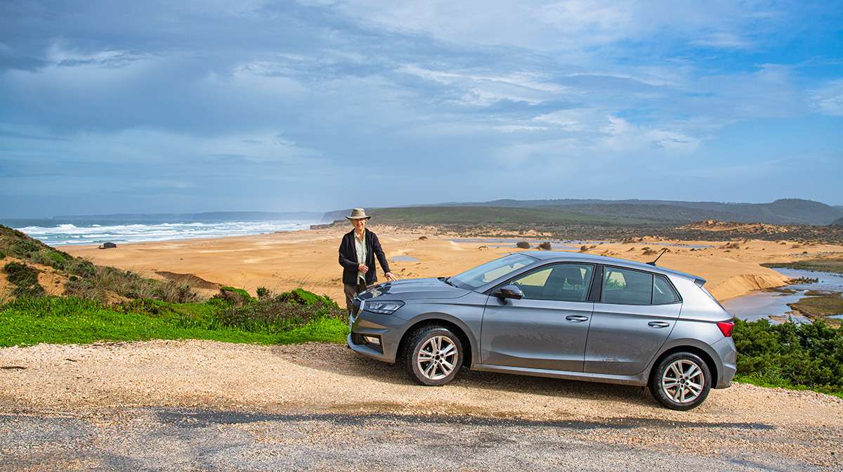 Shoreline along the Algarve coast, Portugal