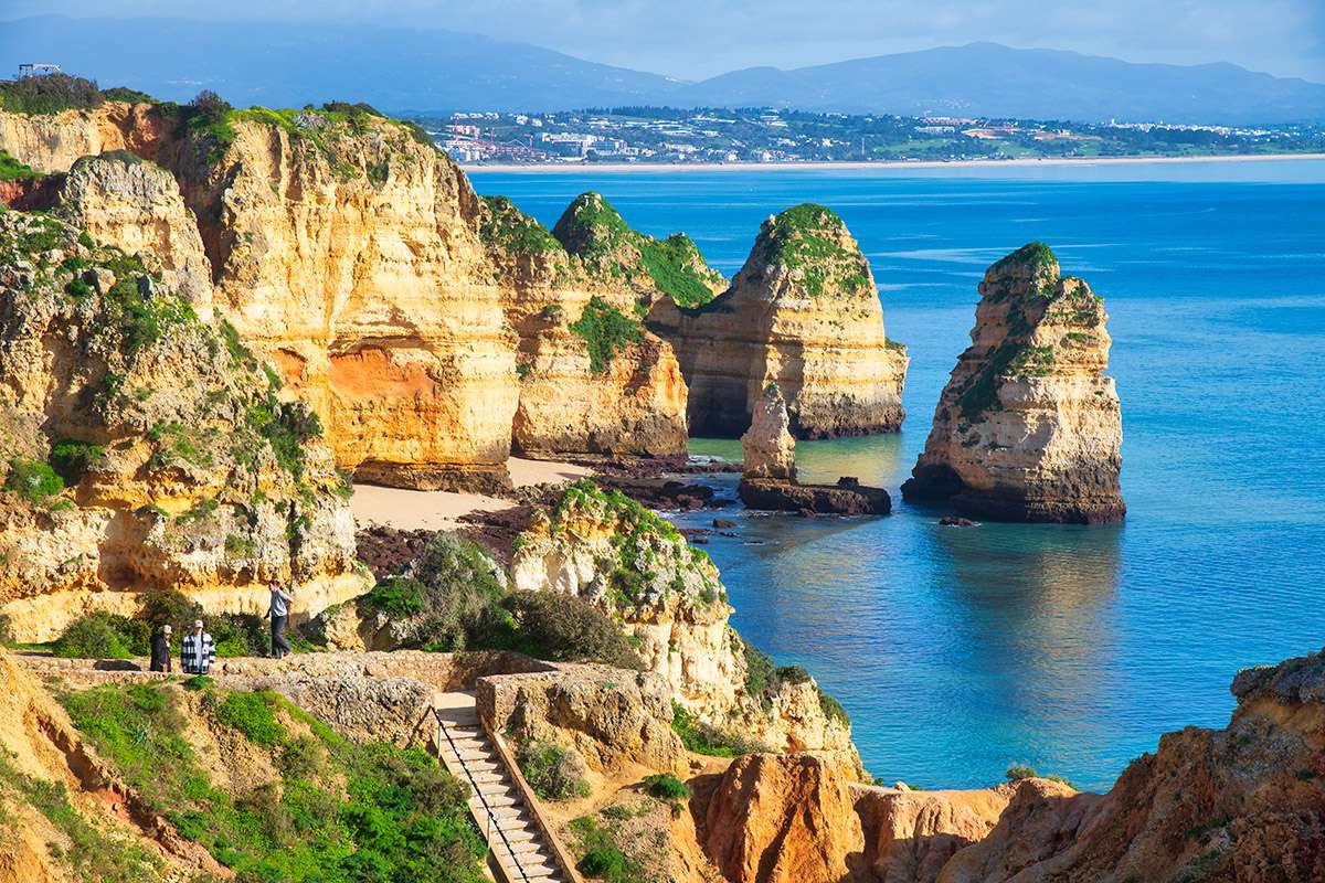 Early morning light at Ponta da Piedade, Portugal.