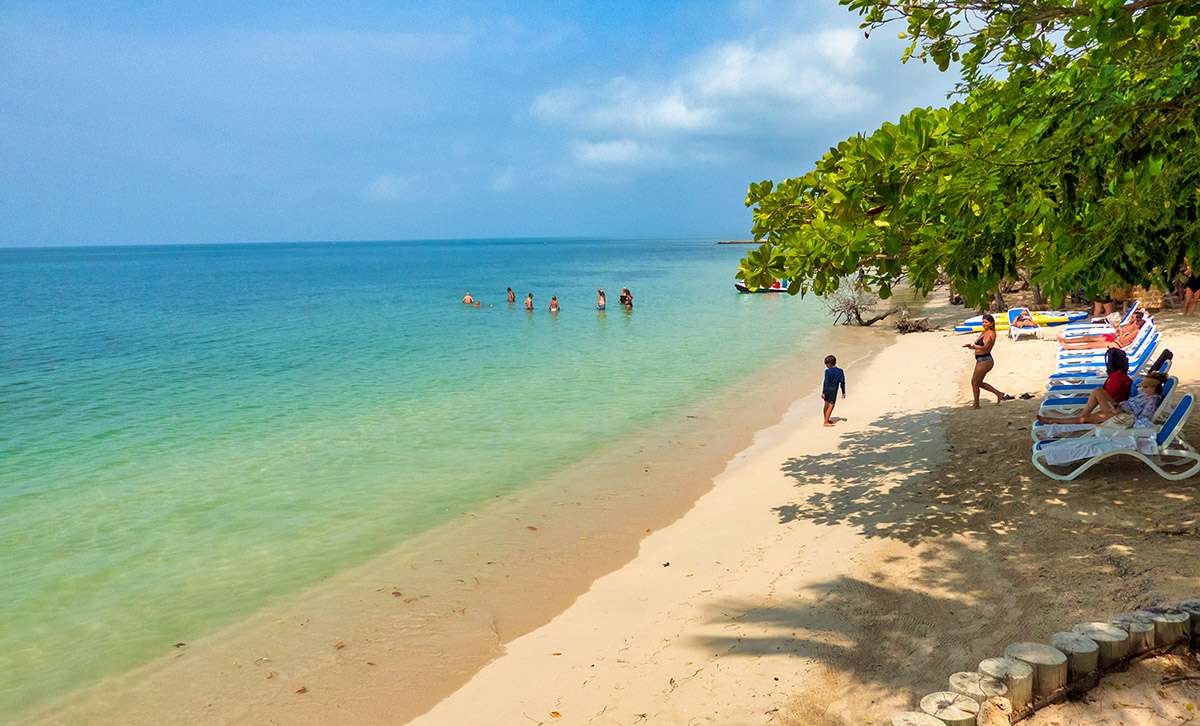 Beach near Cartagena on Isla del Encanto.