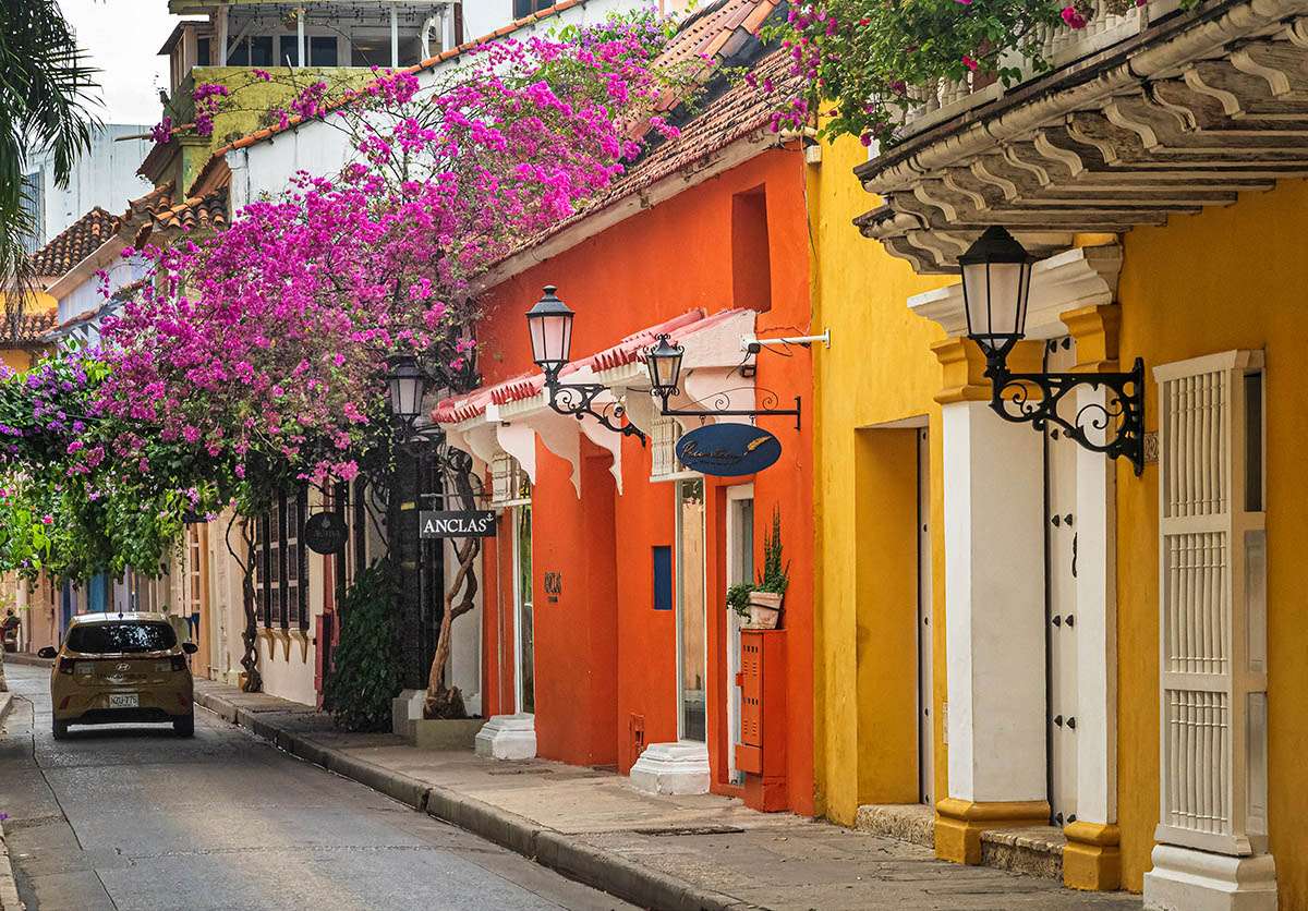 Street in the Old City of Cartagena.