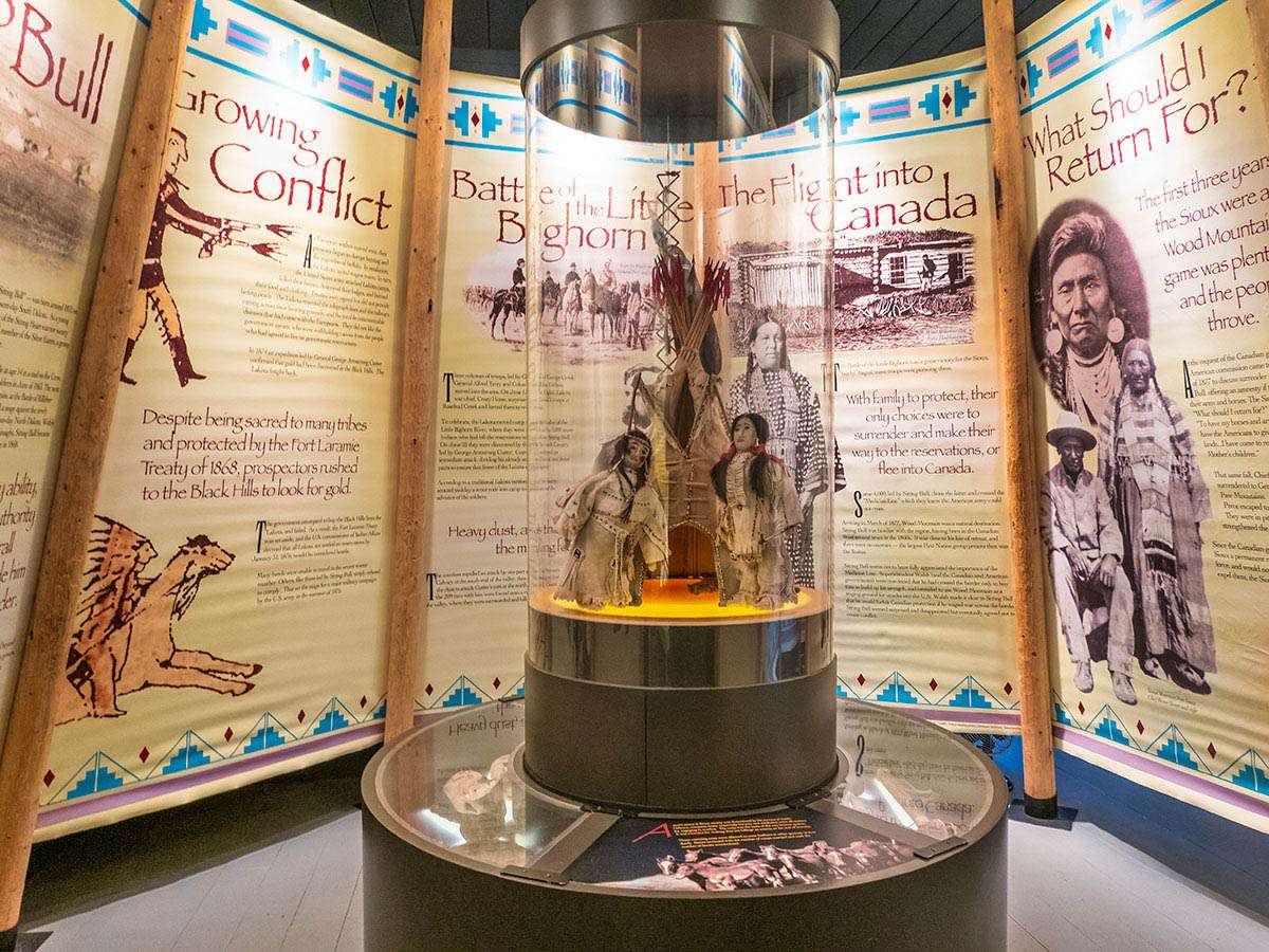 Displays at Wood Mountain Post.