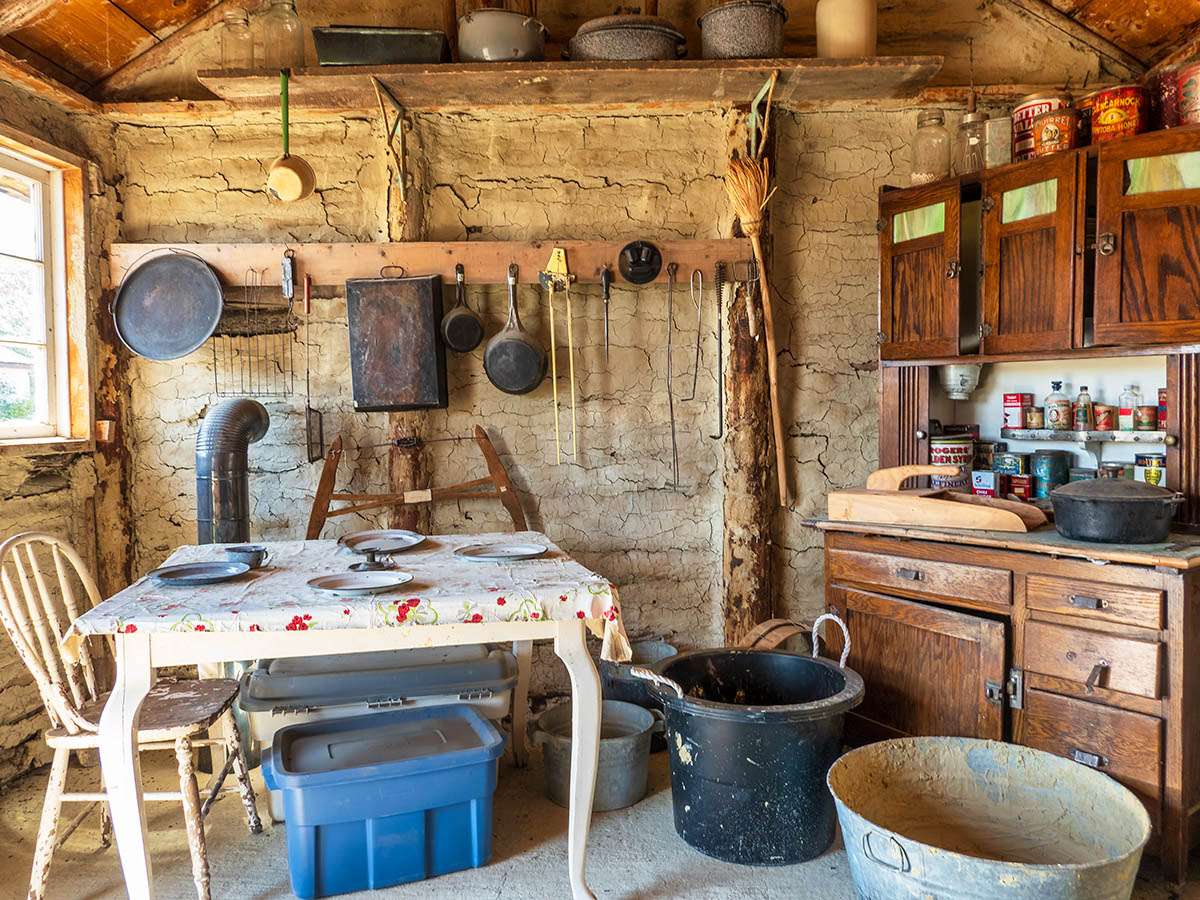 Pioneer kitchen, Wood Mountain Rodeo Ranch Museum, Saskatchewan