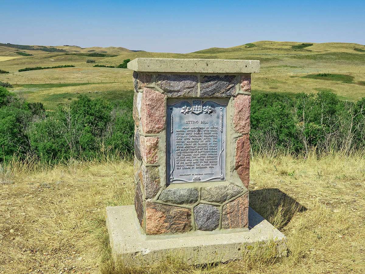 Monument to Chief Sitting Bull, Wood Mountain area, Saskatchewan.