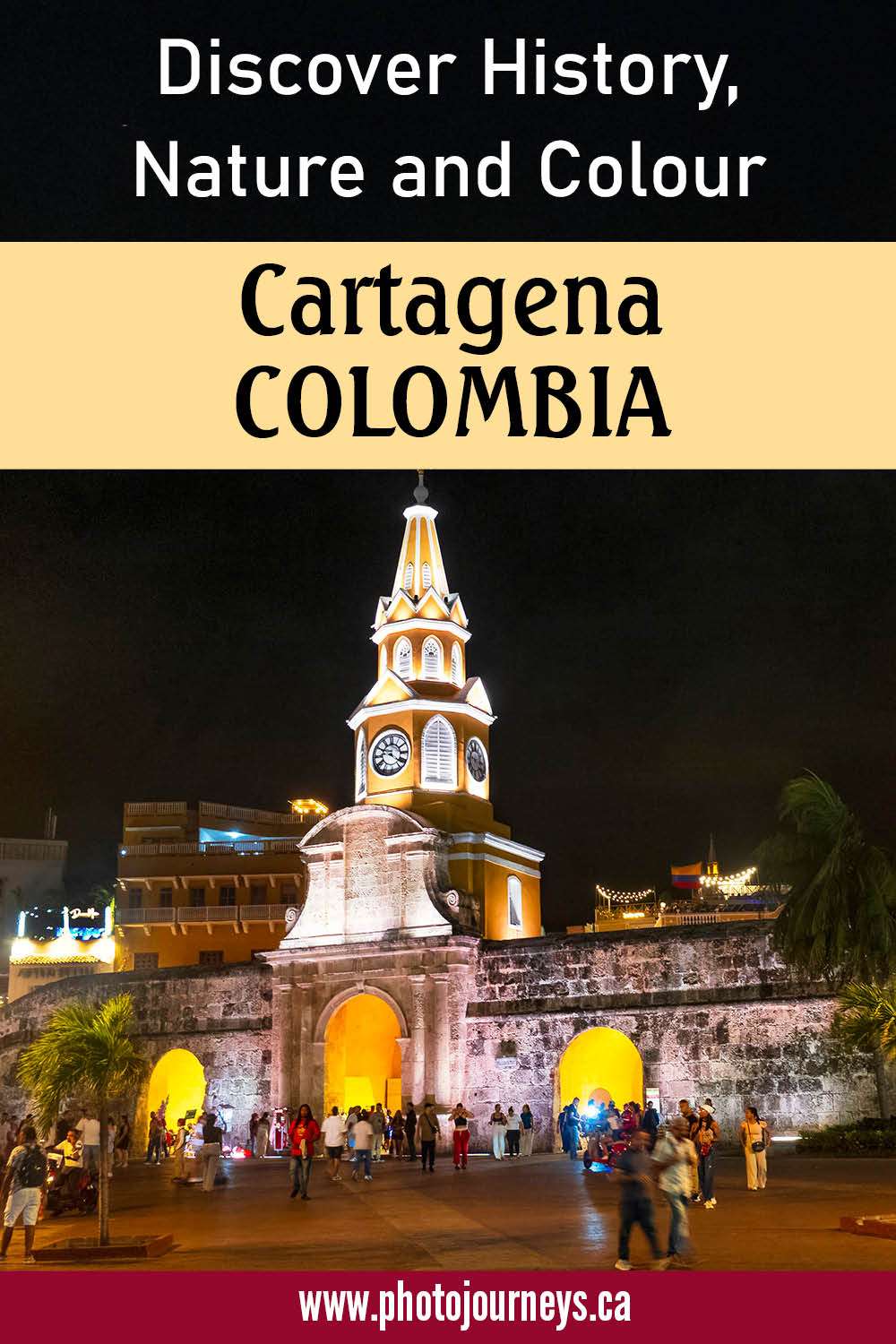 PIN for posting on Cartagena, Colombia on Photojourneys.ca