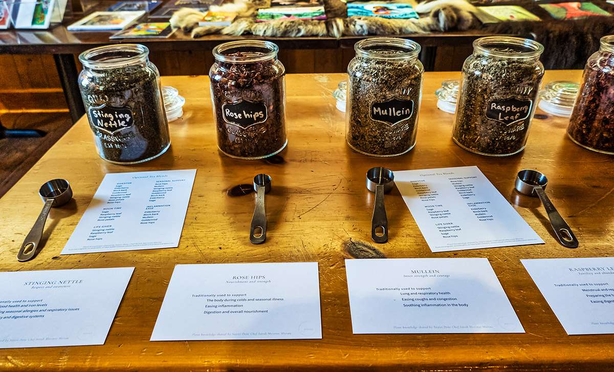 Dried plants and their uses in medicinal teas.