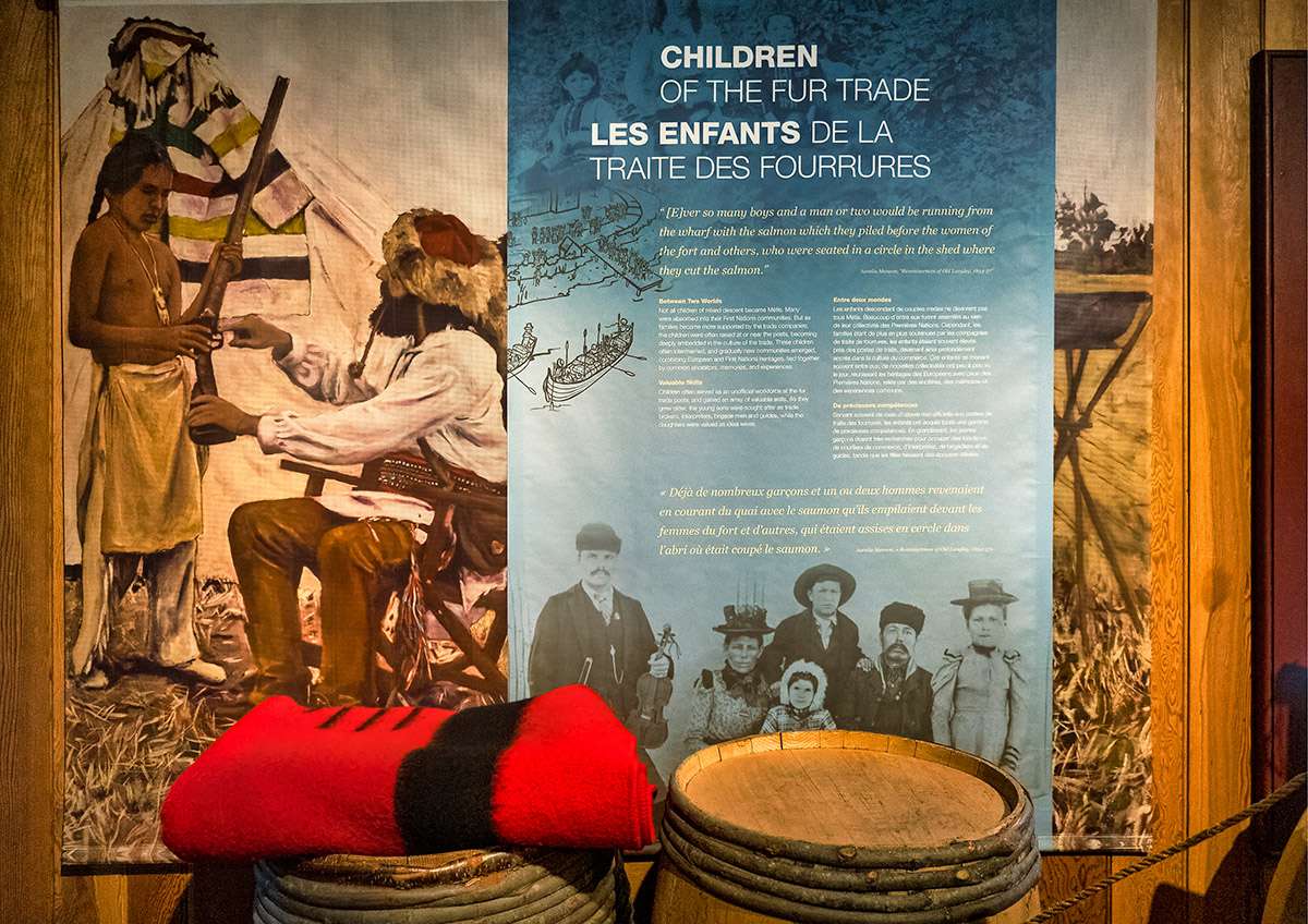Exhibits at Fort Langley National Historic Site.