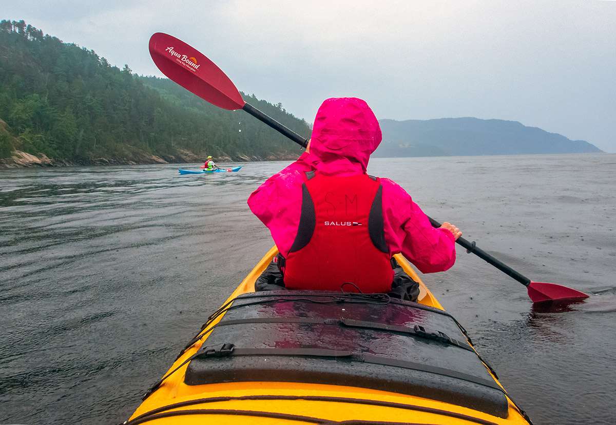 Kayaking on the Saguenay Fjord.