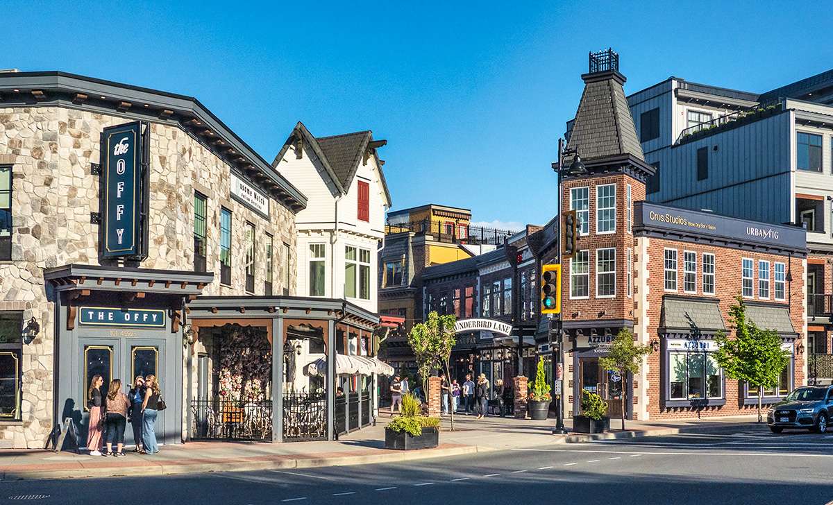 Downtown Chilliwack, BC and the entrance to District 1881.