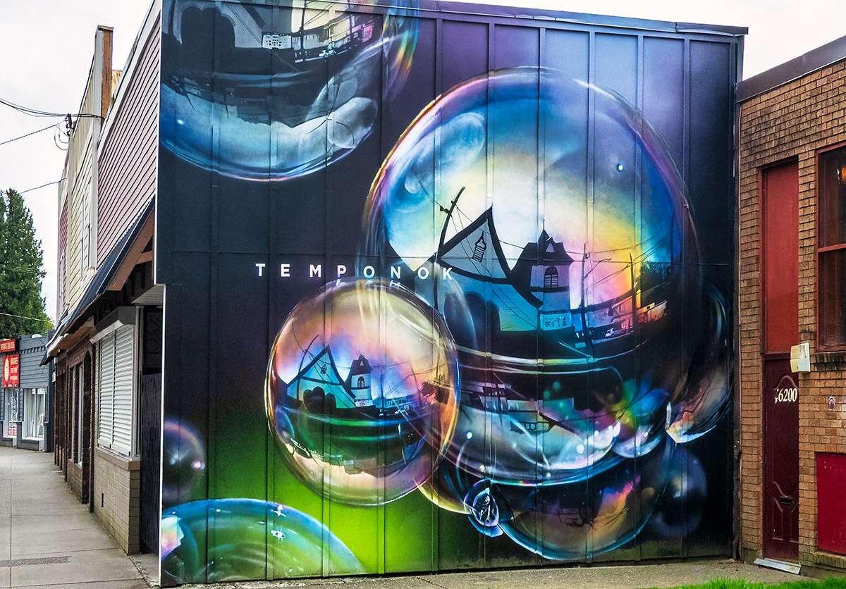 Mural in downtown Chilliwack, BC painted during the Chilliwack Mural Festival.
