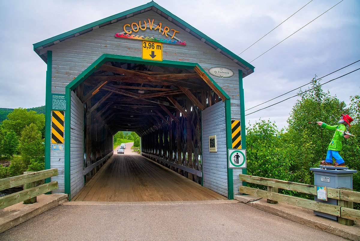 Covered bridge, L'Anse-Saint-Jean, Quebec.