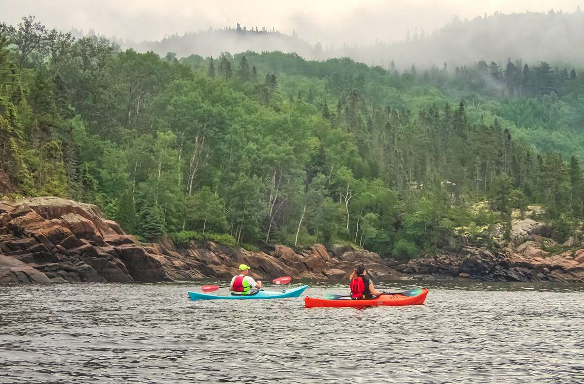 Kayaking on the Saguenay Fjord.