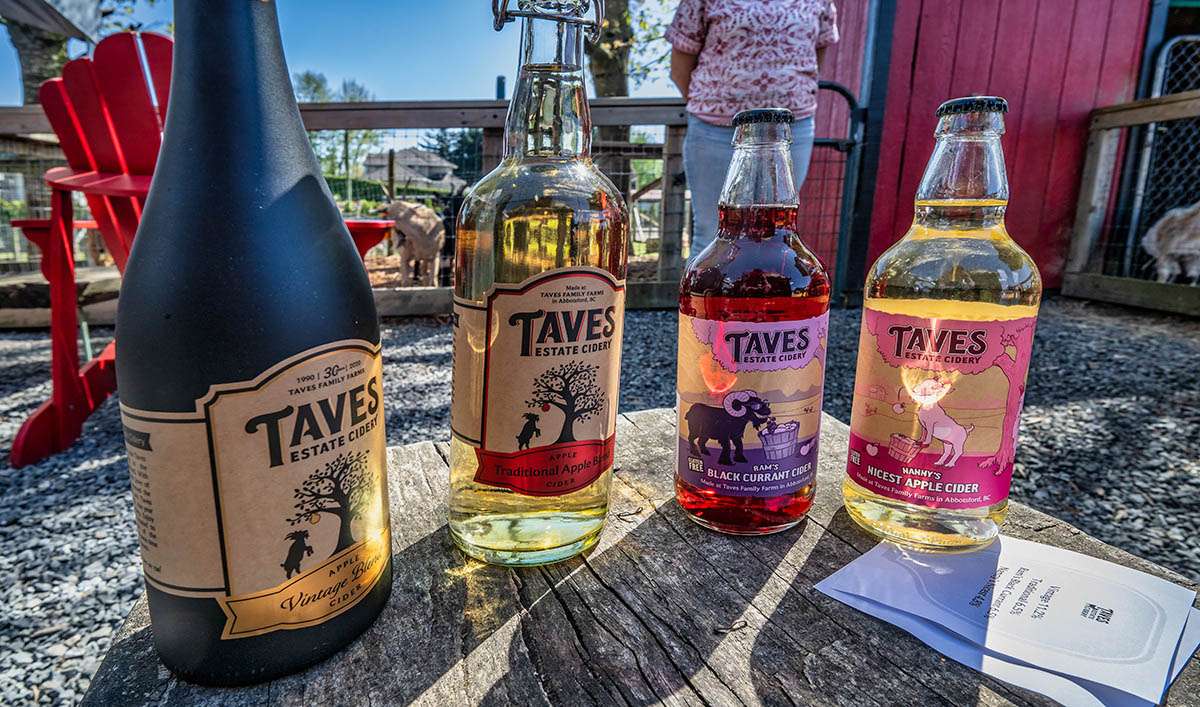 Ciders at Taves Estate Winery, Abbotsford, BC