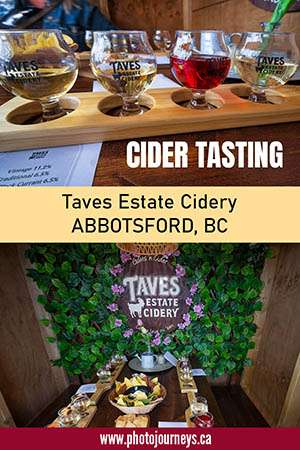 PIN for Cider Tasting at Taves Estate Cidery, Abbotsford, BC